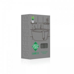 Длинная мочалка-скраб Green Fiber CARE 20, серая